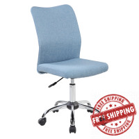 Techni Mobili RTA-K462-BLJ Modern Armless Task Chair, Blue Jean